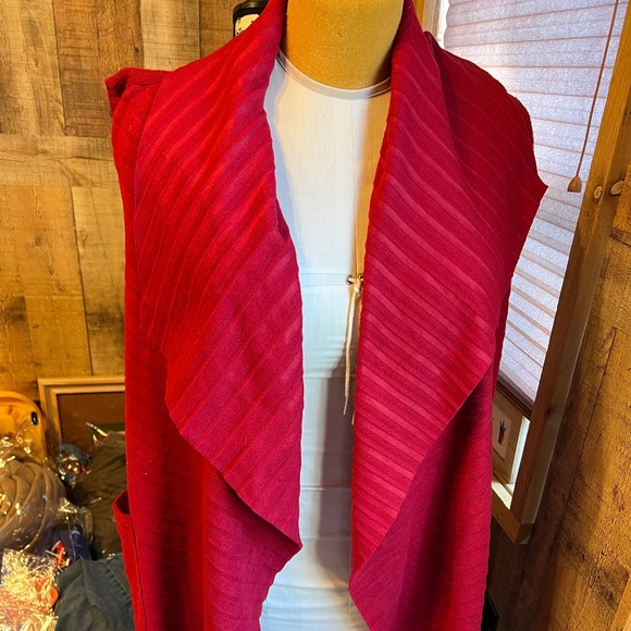 LEMODA Jackets & Blazers - WOMENS LADIES LEMODA RED VEST CAPE JACKET XL-XXL NWOT